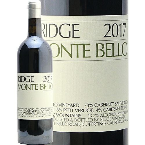 パーカーポイント100点！ リッジ ヴィンヤーズ モンテベロ 2017