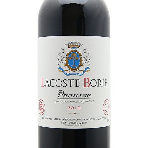 パーカーポイント90点 シャトー ラコステ ボリー 2019