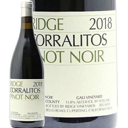 ワイン RIDGE CORRALITOS PINOT NOIR 2018 750ml 2018 Corralitos Ridge Vineyards Pinot Noir - CellarTracker